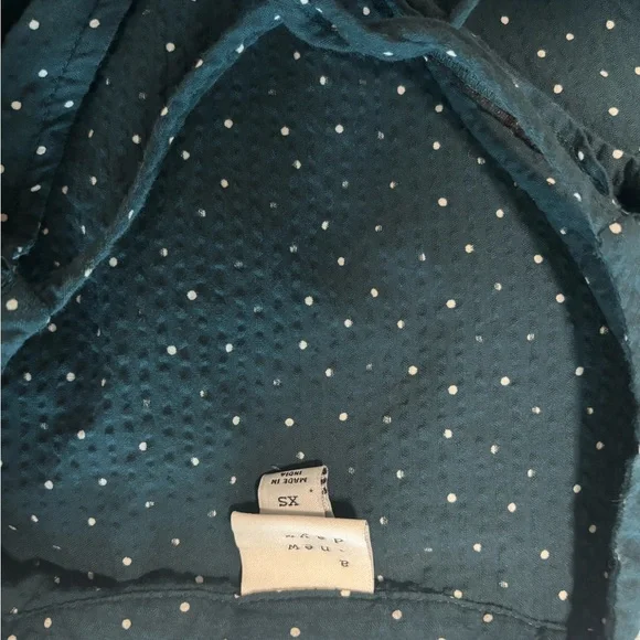 A New Day Green Blouse with White Dots - Picture 5 of 6